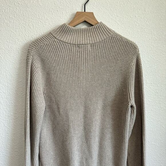 Crafted by Candy & Caviar Men's Medium Wool Cotton Blend Waffle Henley Sweater - Picture 7 of 9
